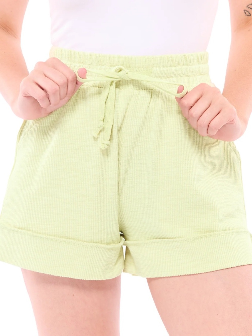 **NWT** easel Rubbed Drawstring Shorts